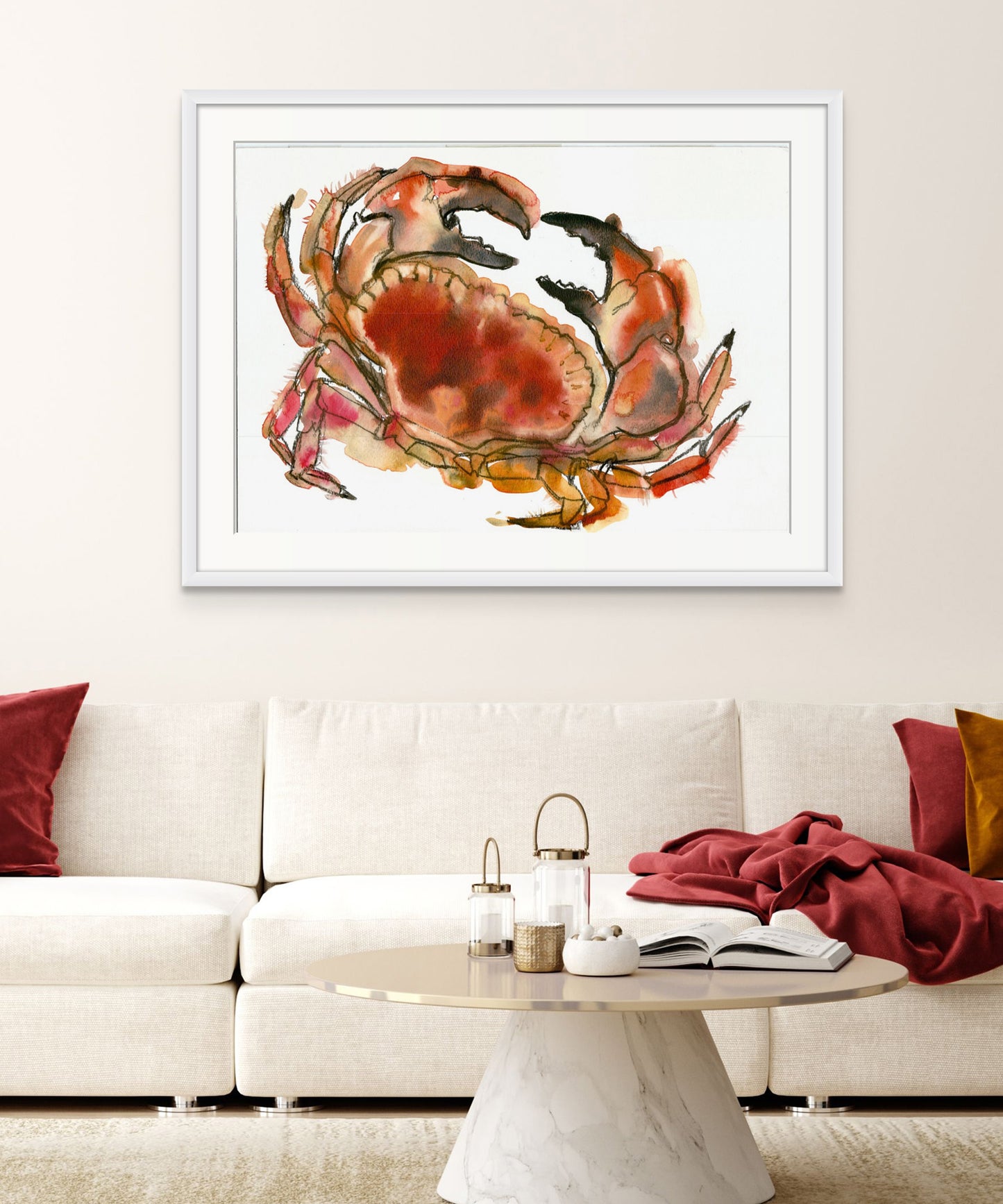 Newlyn Crab Small - Giclée Watercolour Print