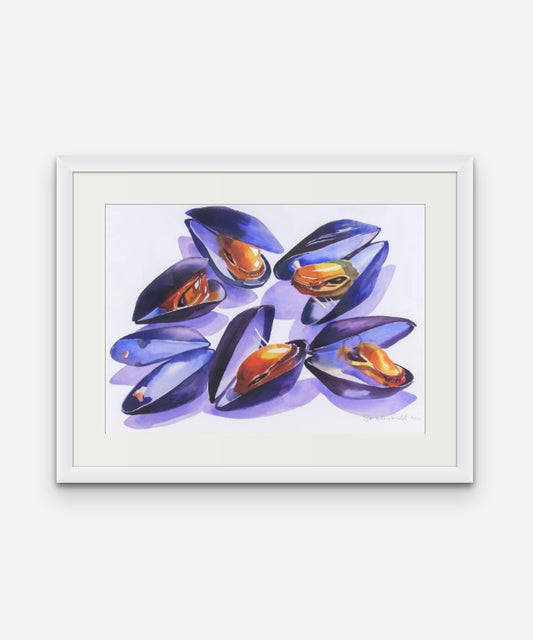Mussels - Giclée Watercolour Print
