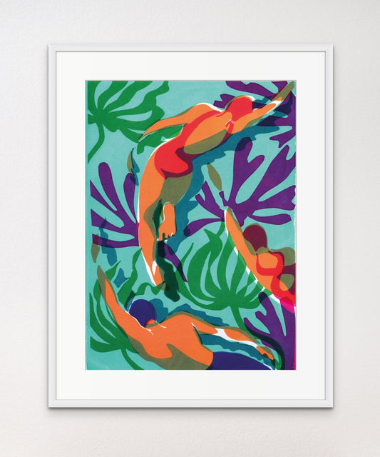Sea Forest Swimmers 3 - Giclée Screen Print