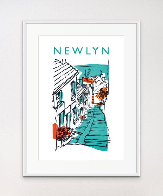 Newlyn - With Text - Art Print