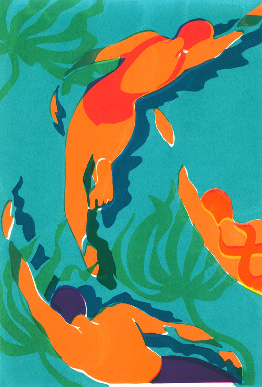Sea Forest Swimmers 2 - Giclée Screen Print