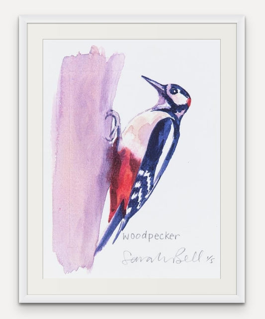 Woodpecker - Giclée Watercolour Print