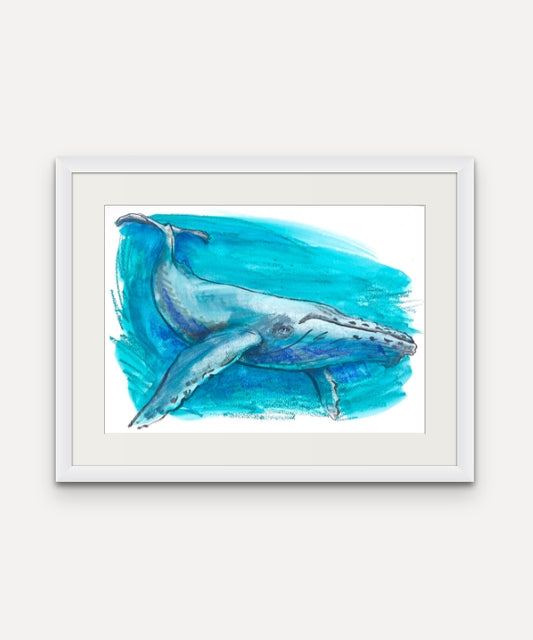 Whale - Giclée Watercolour Print
