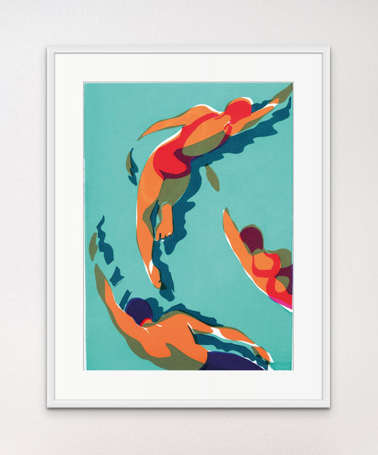 Sea Forest Swimmers 1 - Giclée Screen Print