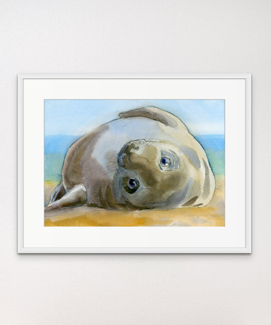 Happy Days Seal - Giclée Watercolour Print